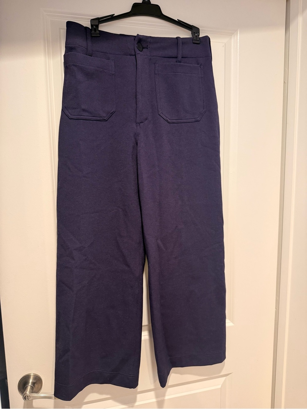 Maeve Colette Wide-Leg Navy Pants